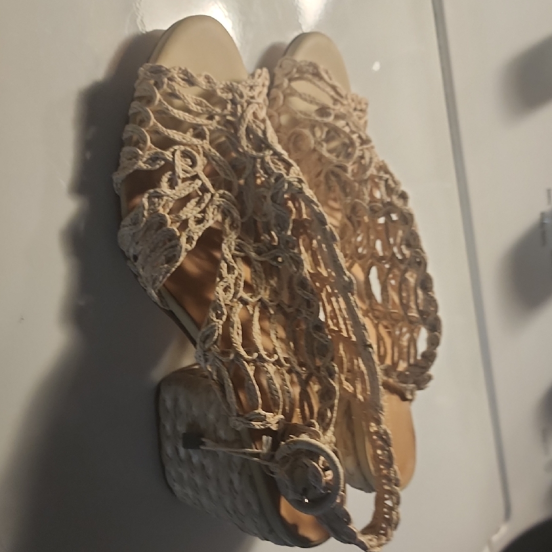 Paloma Barcelo Cream Wedge Shoes